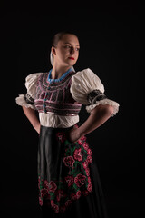 Slovak folklore. Slovakian folklore girl.