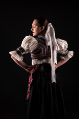 Slovak folklore. Slovakian folklore girl.