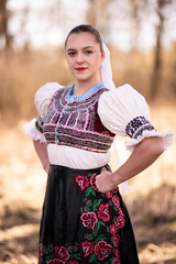 Slovak folklore. Slovakian folklore girl.