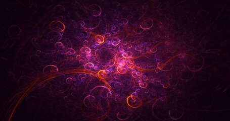3D rendering abstract fractal light background