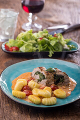 pork fillet with gnocchi