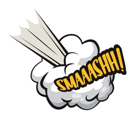 smaaashh word pop art