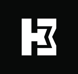 H3 company name initial letters monogram. H3 icon typography.