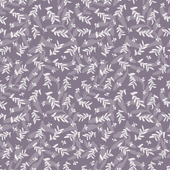 Abstract Leaves Seamless Pattern Pastel Color Background.