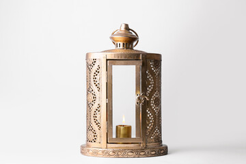 Muslim lantern  on light background