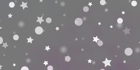 Light Pink, Yellow vector template with circles, stars.