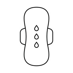 Sanitary napkin line icon, Sanitary pads vector icon.