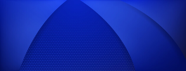 Abstract background made of curved lines and halftone dots in blue colors