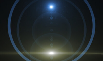 Lens Flare light over background. Easy to add overlay or screen filter over photos