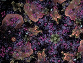 Imaginatory fractal abstract background Image