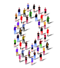 Group of People. Vector Illustration.