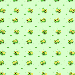 seamless frog pattern vector