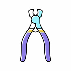 cutter jewellery color icon vector illustration