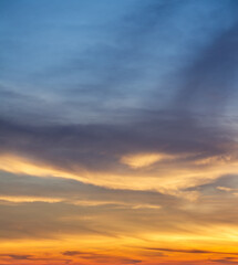 Arizona sunset sky with soft clouds.