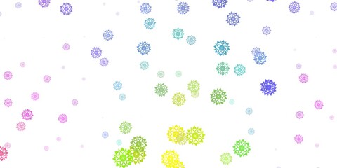 Light multicolor vector texture with bright snowflakes.