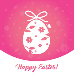 Happy Easter card decorated easter egg.