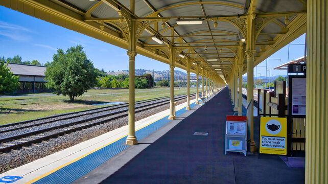 The Historic Long Platform at Albury Railway Station