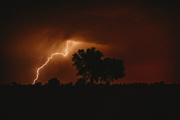 lightning in the night