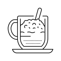 cappuccino coffee line icon vector illustration