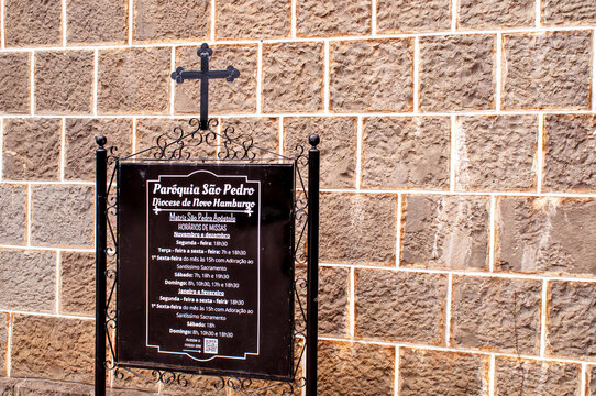 Cathedral Sign In Gramado, Brazil.