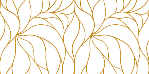 Elegant seamless floral pattern. Wavy vector abstract background. Stylish modern linear texture.