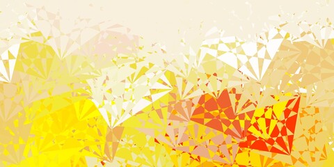 Light Yellow vector backdrop with triangles, lines.