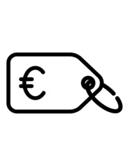 Coupon  Euro  Tag Flat Icon Isolated On White Background