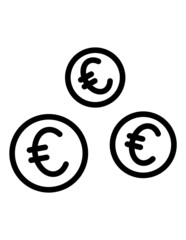 Euro Money Flat Icon Isolated On White Background