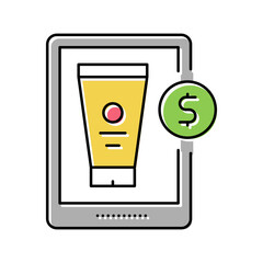 cosmetics shop department color icon vector illustration