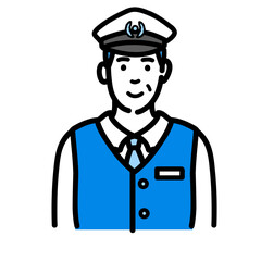 笑顔の運転手の男性
