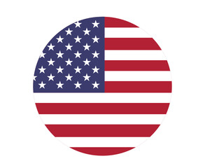 United States Flag National North America Emblem Icon Vector Illustration Abstract Design Element