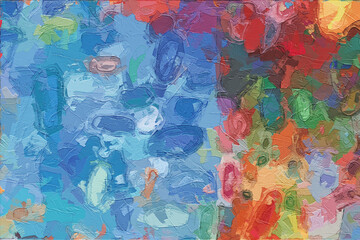 Abstract beautiful oil painting flower vintage illustration