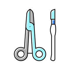 equipment surgery color icon vector illustration