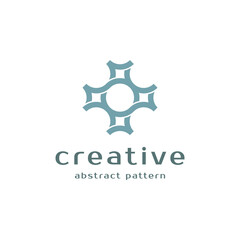 Creative abstract pattern cross logo vector design