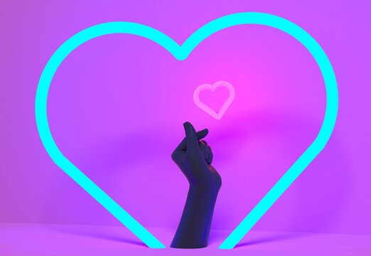  Weirdcore Aesthetic Kpop Finger Heart Saranghae Winged