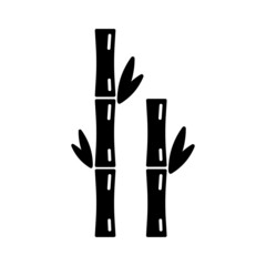 Black bamboo shoots. Traditional asian style. Oriental style. floral pattern. fabric texture. Vector illustration. stock image.