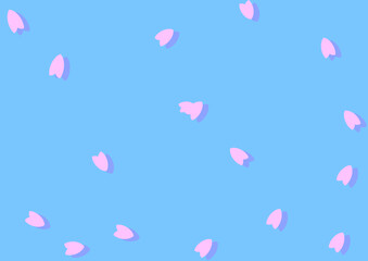 散る桜　背景イラスト