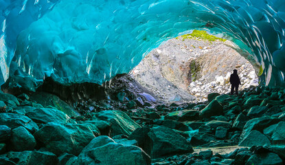 Naklejka na ściany i meble Mendenhall Glacier Ice Cave, Juneau, Alaska