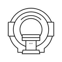 mri radiology equipment line icon vector illustration
