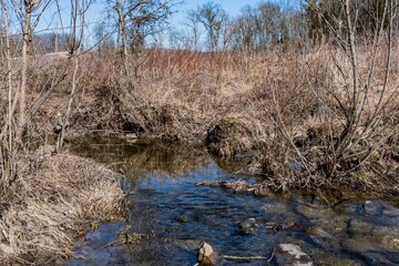 A Beautiful Stream in Winter, Gettysburg National Military Park, Pennsylvania, USA