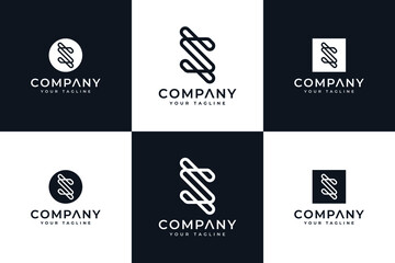 set of letter s logo creative design