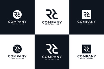 set of letter rd logo creative design - obrazy, fototapety, plakaty