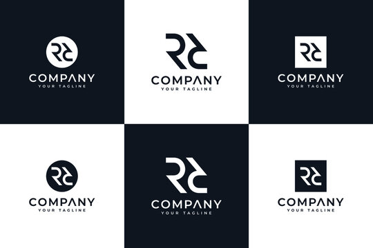 set of letter rd logo creative design