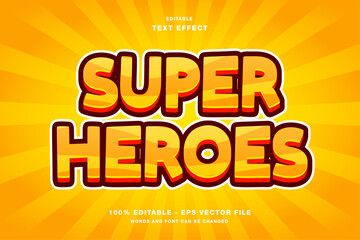 Super Heroes Cartoon Style Editable Text Effect