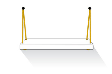 Simple Vector White Hanging shelf 

