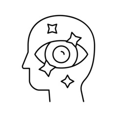 aesthetics philosophy line icon vector illustration