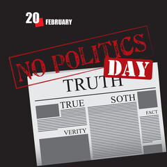 Newspaper page by date - No Politics Day