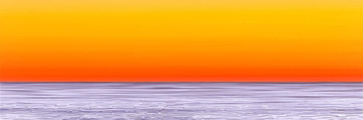 Obraz premium Fantasy on the theme of the sea landscape, summer vacation. The picturesque sunset sky, ripples in the water.