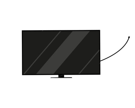 Smart tv vector with a glass screen for mockup. Tv with screen. Television, modern screen lcd, led, HD, 4k, 5k.