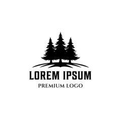 Fototapeta premium tree paradise creative minimalist logo vector illustration design vintage